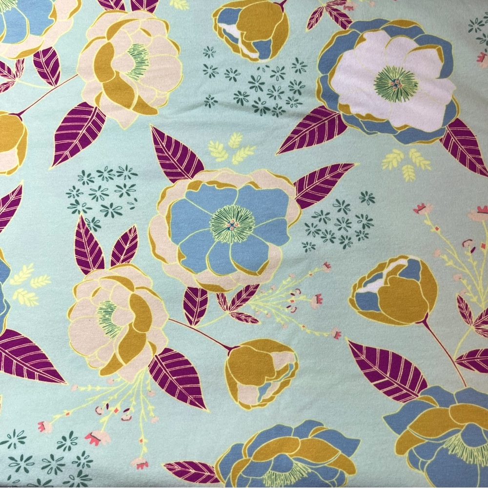 Jersey Knit Fabric, AGF Stretch Cotton Floral, Peonies, Garden Dreamer